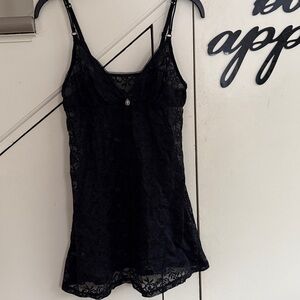 BABYDOLL Black Stretch Lace by AFFINITAS Intimates boutique brand EUC US L